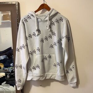 Stylish White Graphic Hoodie